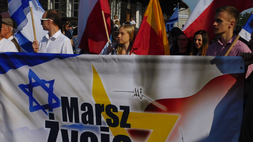 Marsz zycia w łodzi